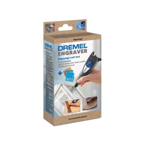 Dremel 290-3 Gravierer Hobby Edition im Karton, mit Schablonen und Gravuraufsätzen.