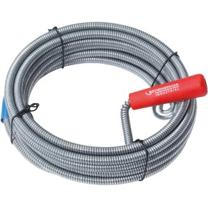 Rothenberger Reinigungsspirale, 5 m, mit Handkurbel und Rückholbohrer zur Rohrreinigung.