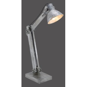 Just Light Tischleuchte Samia, 55 cm hoch, im Industrial-Look aus Eisen, schwenkbar.