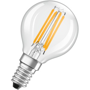 Osram LED-Leuchtmittel E14 Tropfenform, 2,5W, warmweißes Licht. Energiesparende LED Lampe für E14 Fassung.