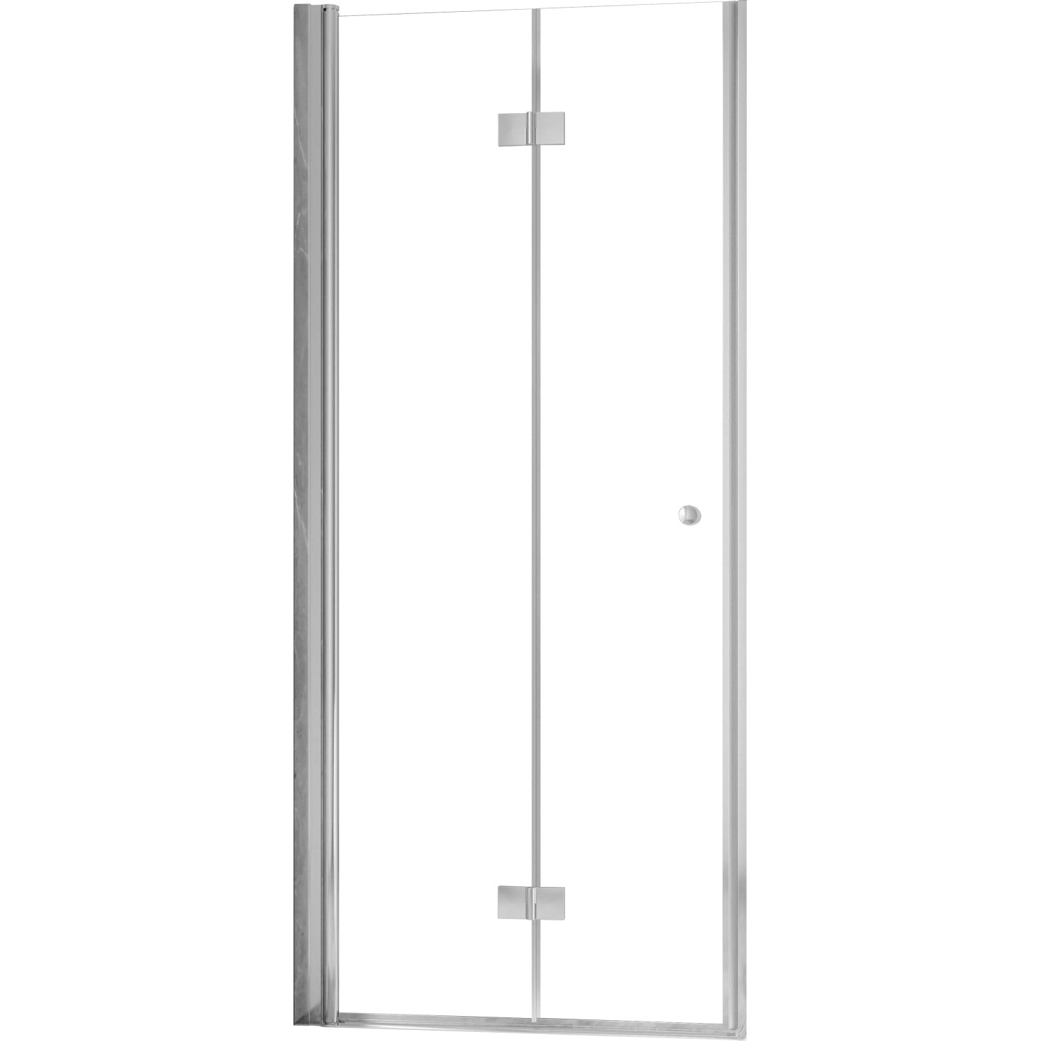 Schulte ExpressPlus Drehfalttür, Chromoptik, 200x90 cm, für barrierefreie Dusche.