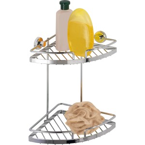 Wenko Eckregal Sion Power-Loc Befestigen ohne Bohren 28 cm breit