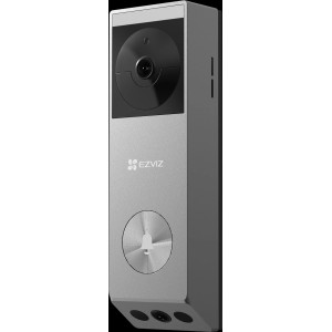 Ezviz EP3X PRO Akku-Video-Türsprechanlage mit Panel, kabellos, silberfarben.