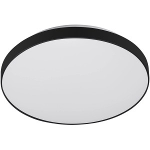 Runde Telefunken LED-Deckenleuchte Newa in Weiß und Schwarz.