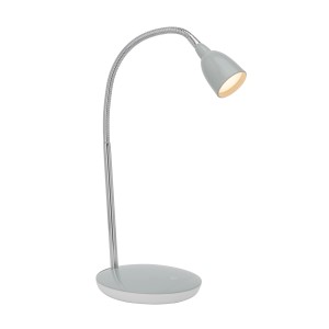 LED-Tischleuchte Anthony in Titan: Schreibtischlampe aus Metall mit flexiblem Arm.