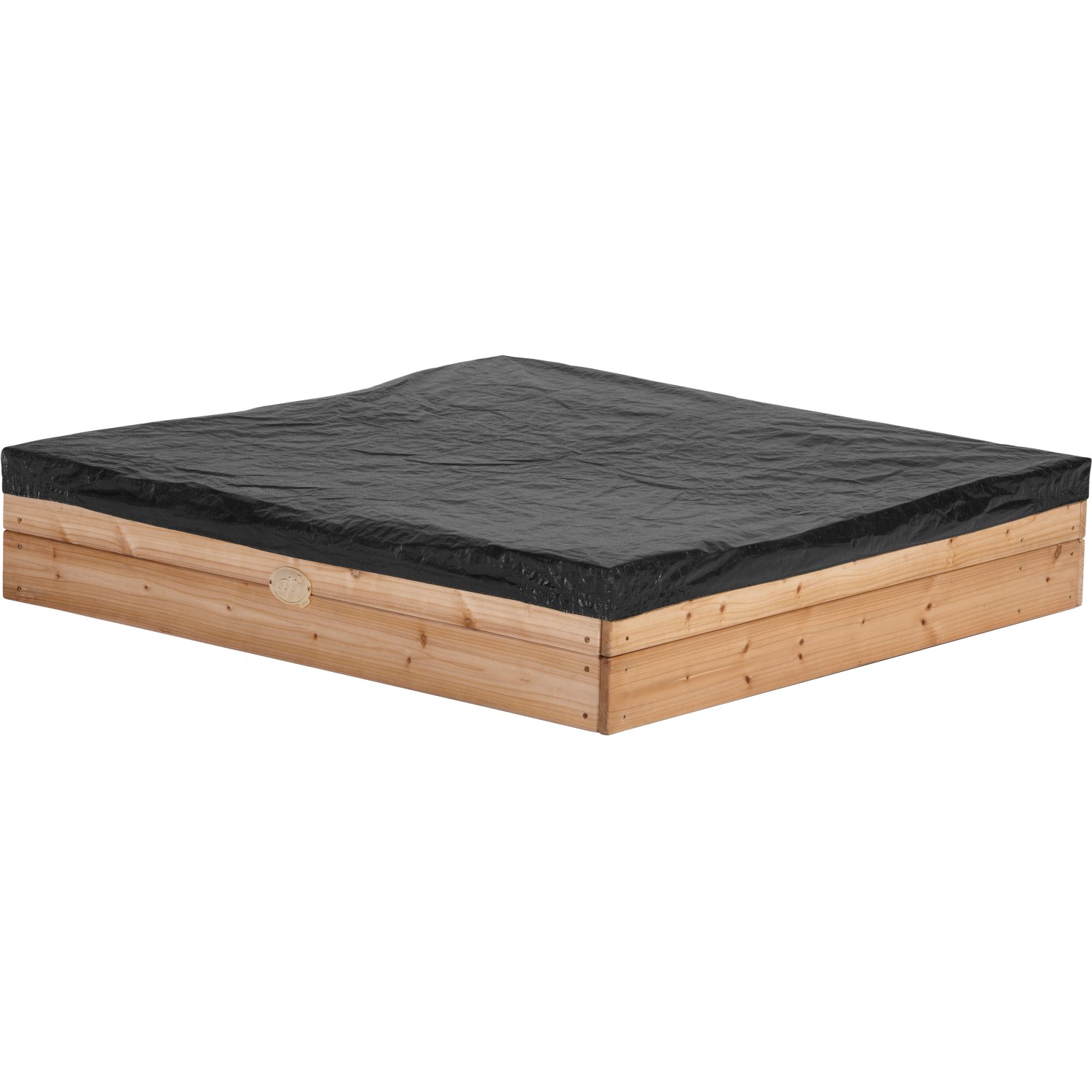 Axi Sandkasten Amy, 115x115 cm, mit schwarzer Abdeckung. FSC®-zertifiziertes Holz.