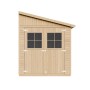Timbela Gartenhaus M341A aus Holz, 10 m², mit Doppeltür und Fenster.