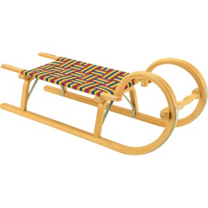 Gebirgsrodel mit Gurtsitz Naturfarben 100 cm