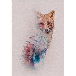 Wandbild: Fuchs-Motiv (50x70 cm) der Marke Komar. Tier-Bild für Wohnraum.