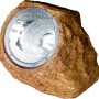 CMI LED-Solarstein in Rotbraun: Solar-Wegeleuchte in Steinoptik für Garten & Terrasse.