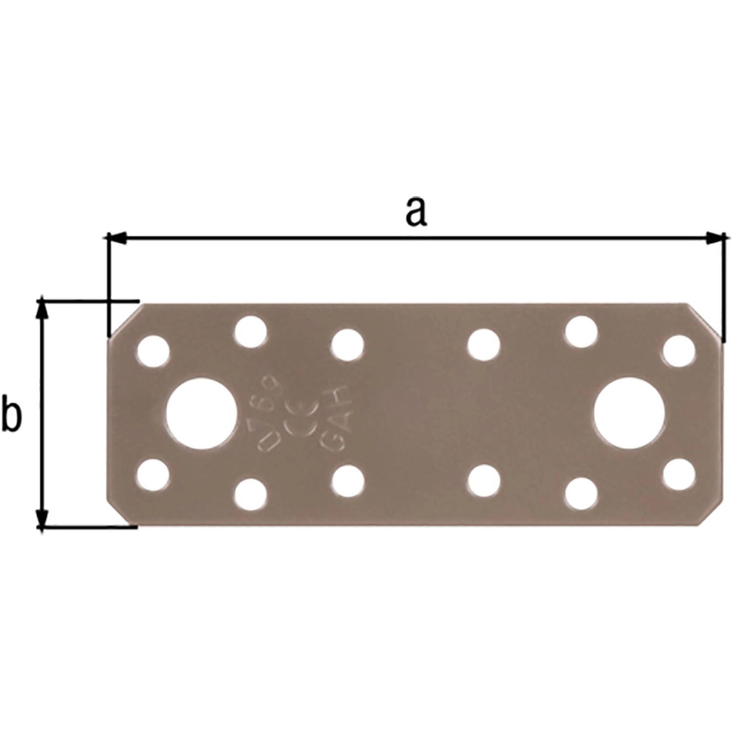 Alberts Duravis Flachverbinder, perlbeige, 96x35 mm, mit Löchern zur einfachen Montage.