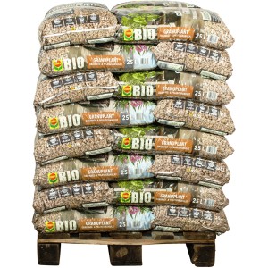 Palette mit 40 Säcken Compo BIO Granuplant Drainage- und Pflanzgranulat, je 25l.