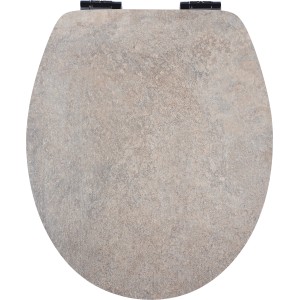 baliv WC-Sitz Meuse in Braun mit Steinoptik und Absenkautomatik.