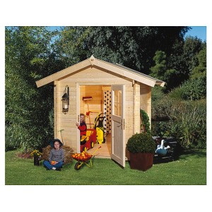 weka Gartenhaus Bregenz A, Satteldach, natur, Sockelmaß 200 x 200 cm