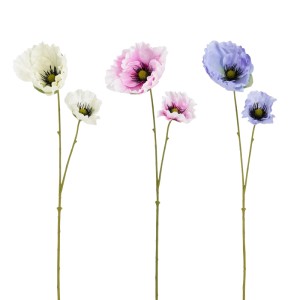 Mica Decorations Kunstpflanze Klatschmohn Lila, Crème, Violett Höhe 68 cm