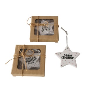 Boltze Deko-Anhänger Soho 3-fach Sortiert 8,5 cm x 8,5 cm Mehrfarbig