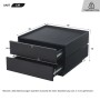 okwish Couchtisch mit Drehfunktion Stauraum Wohnzimmer 60x60x38cm Schwarz_5