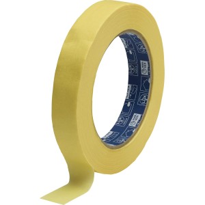 LUX Flachkrepp Klebeband, 50 m x 19 mm, Rolle, zum Abkleben für Farbarbeiten.