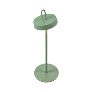 Grüne LED Akku-Tischleuchte Amag, 47,2 cm hoch, für Innen & Außen. Dekoleuchte mit Touchdimmer.