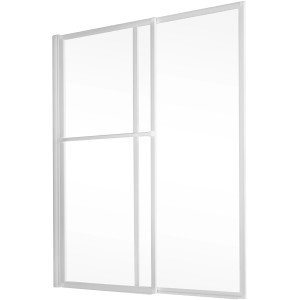 Schulte Badewannenaufsatz, ausziehbar, mit Handtuchhalter, Klarglas, 140x70-118 cm.