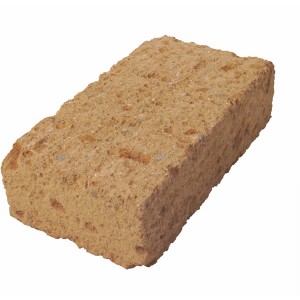 Scherf Tuffsteinblock, rotbrauner Mauerstein aus porösem Vulkangestein für Mauern und Gartengestaltung.