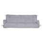 Beautissu Hollywoodschaukel Auflage Flair HS, 180x50cm, hellgrau, mit Deko-Kissen.