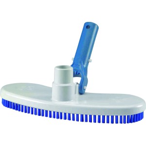 Summer Fun Bodenreinigerbürste Standard, Poolbürste mit blauen Borsten und weißem Gehäuse.