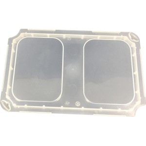 Eurobox-System Deckel für Einsatzkasten 1/4 gekreuzt Transparent