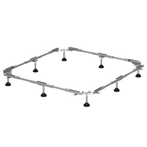 Bette Fußsystem für Steel Duschwanne 100x90 cm, Metallrahmen mit höhenverstellbaren Füßen.