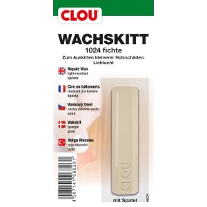 Clou Wachskitt Fichte 15g zum Ausbessern von Holz, Farbton Fichte.