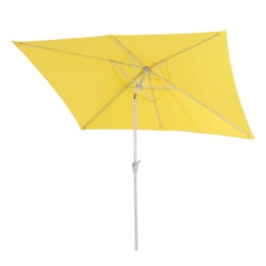 Gelber, neigbarer MCW Sonnenschirm Castellammare 2x3m mit Kurbel.