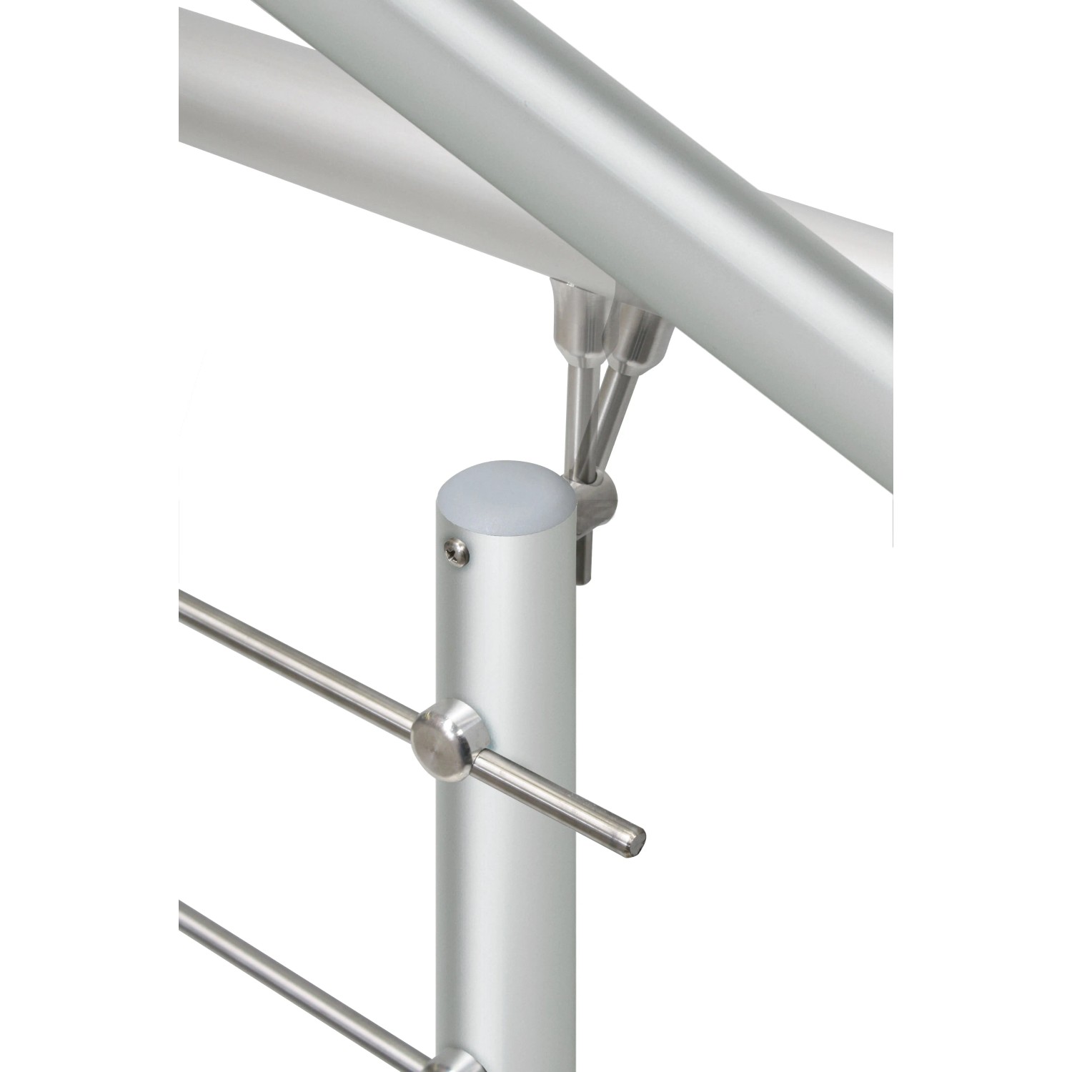 Detailaufnahme: Treba Geländer-Set EB6, seitliche Montage, Edelstahl V2A, 150 cm.