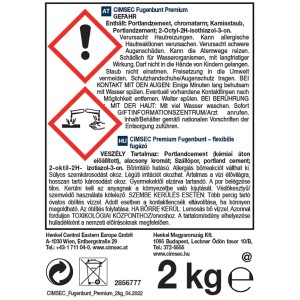 Cimsec Premium Fugenbunt Kastanie, 2 kg Packung. Fugenmasse für innen & außen.