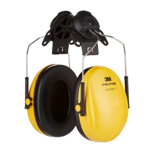 Gelber 3M Peltor Optime Kapselgehörschutz für Schutzhelm, SNR 26dB.