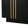 okwish Sideboard mit 4 Türen Verstellbaren Trennwänden Wohnzimmer 140x35x70cm Schwarz_10