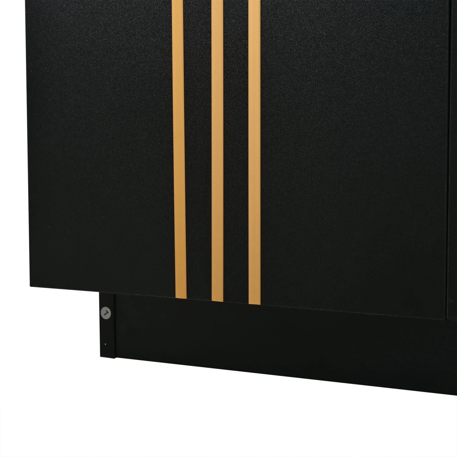 okwish Sideboard mit 4 Türen Verstellbaren Trennwänden Wohnzimmer 140x35x70cm Schwarz_10