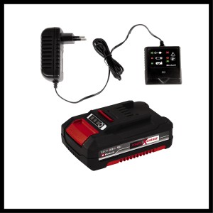Einhell Power X-Change Akku 18V 2Ah mit Ladegerät. Akku-System für Rasenmäher und Gartengeräte.
