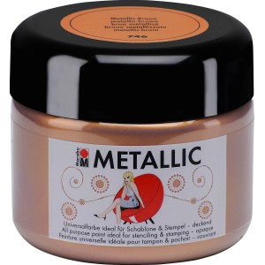 Marabu Metallic Farbe, Metallic-Braun, 225ml, für Wand-Akzente und kreative Projekte.