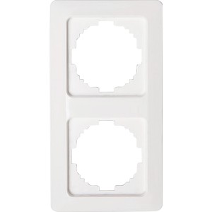 Kopp Abdeckrahmen 2-fach Milano, weiß, für Schalter und Steckdosen.