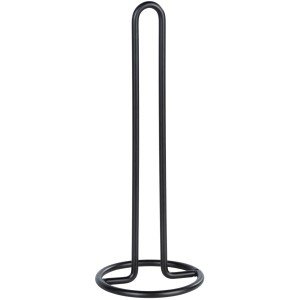 Schwarzer Wenko Küchenrollenhalter aus Metall, Ø 12,5 cm, für die Küche.