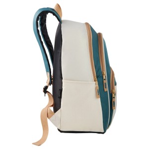 Campingaz Kühltasche Fold'N Cool Rucksack, 20 l, weiß-türkis, Seitenansicht.