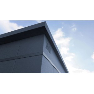 Weka Metall-Gerätehaus Gary 242 cm x 148 cm Anthrazit