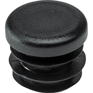 Schwarzer Hettich Kunststoff-Einsteckgleiter Ø 15 mm für Möbelbeine, 4er-Set.