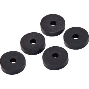 5er Set Hahnscheiben, 4x4x16 mm, aus Gummi, zur Abdichtung von Armaturen.