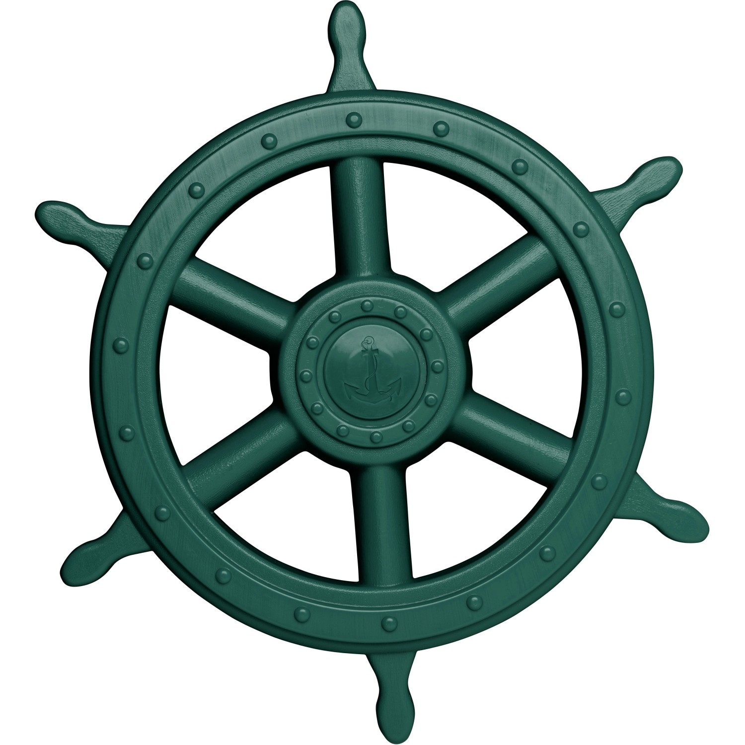 Grünes SwingKing Steuerrad (Ø 40cm) aus Kunststoff für Gartenspielgeräte.