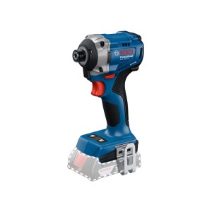 Blauer Bosch Professional Akku-Drehschlagschrauber GDR 18V-215. Kompaktes Werkzeug ohne Akku für präzises Schrauben.