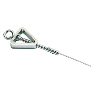 Detailaufnahme der Gardinia Seilspanngarnitur Sidney Chrom, 5 m Seillänge.