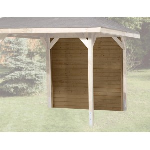 Weka Wandelement geschlossen, naturbelassen für Gartenlaube Flair. Zubehör für Lauben & Pavillons.