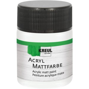 Kreul Acrylfarbe Matt Pastellweiß, 50 ml, für Bastelarbeiten und DIY-Projekte.