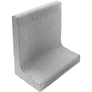 Grauer Diephaus L-Stein, 40x50x30x7 cm, zur Beet- und Böschungsbegrenzung.